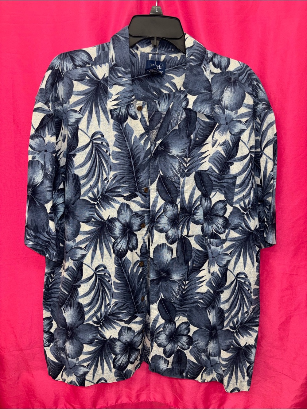 High Sierra Blue Floral Short-Sleeve Button-Down Shirt